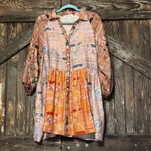 Heyday Colorful Long Sleeve Dress NWOT